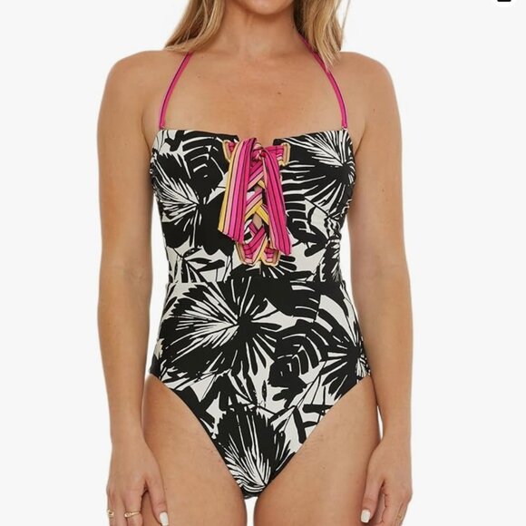 Trina Turk Other - Trina Turk Lennox Bandeau Lace Up One Piece Swimsuit NWT $172